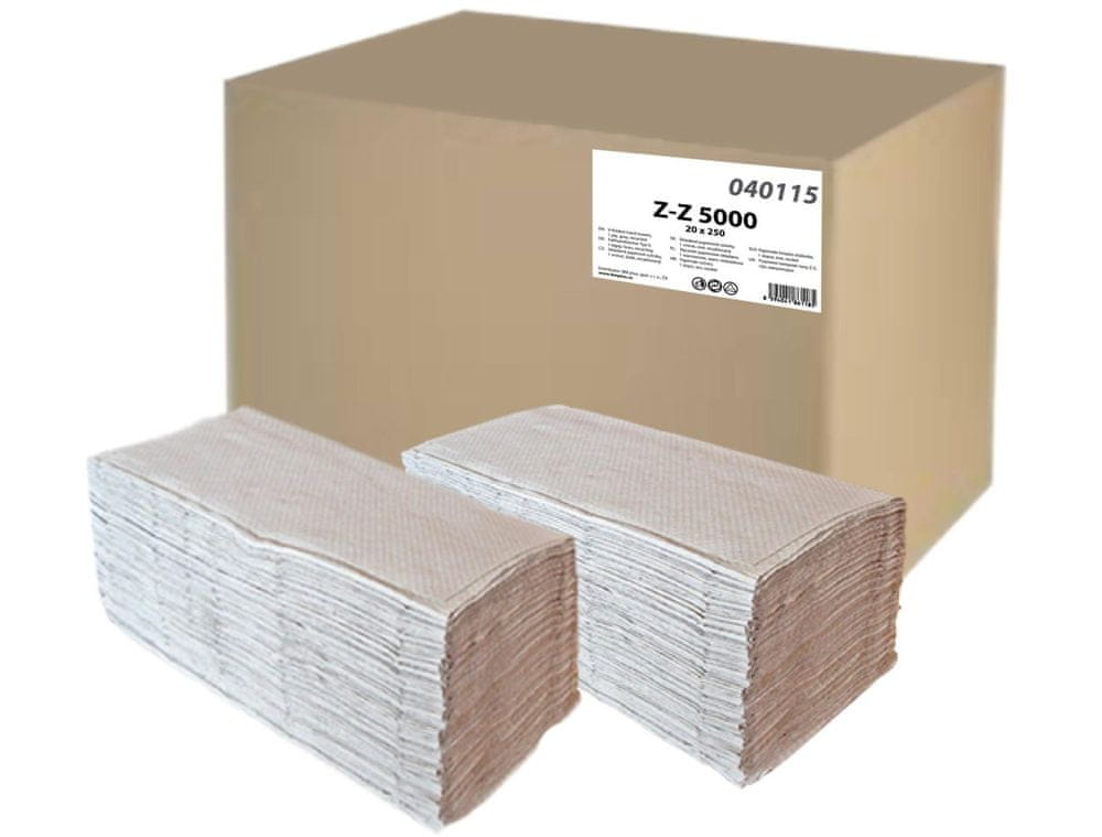 WEBHIDDENBRAND Papierové uteráky - jednovrstvové, šedé, 250 ks